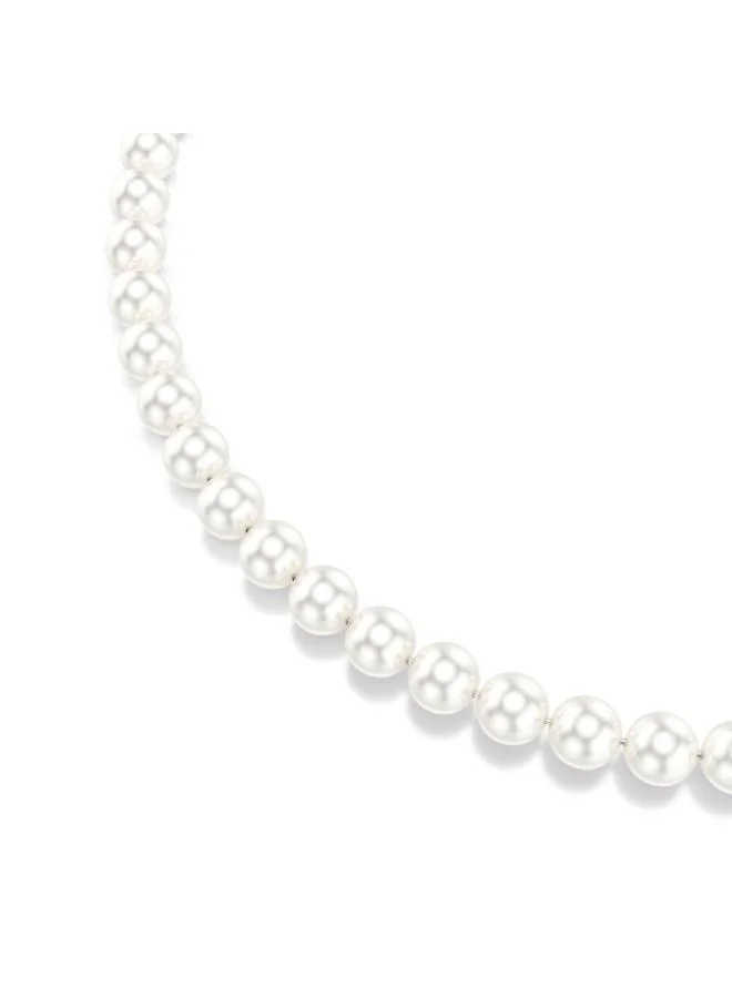SWAROVSKI  Matrix All Around Magnetic White Pearl Rhodium Plated Necklace for Women | Best Price UAE